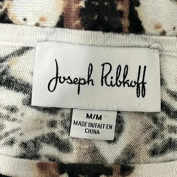 Joseph Ribkoff Knit Animal Print Dolman Sleeve Blouse - Picture 5 of 13